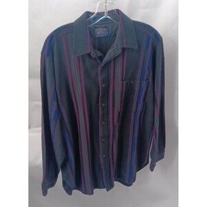 Vintage Pendleton Shirt Men's Size: L Lobo Striped Casual Button Front 90s USA